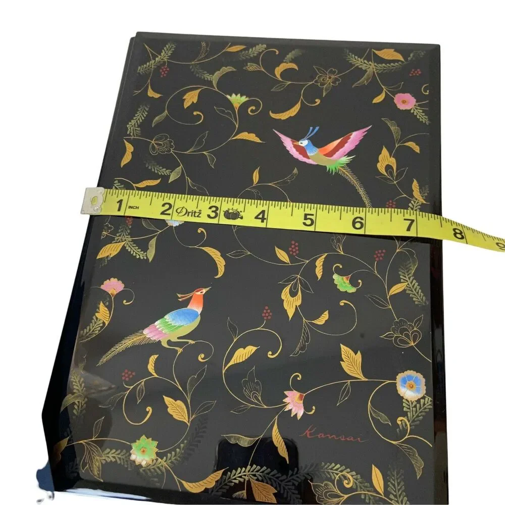 Address Book New Kansai Urushi Japanese Black Kansai Yamamoto Lacquer Floral